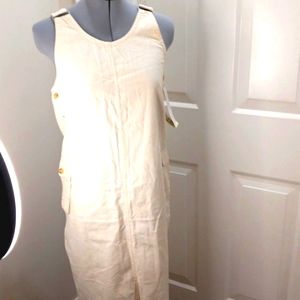 Jenna Lane Jumper Size S,/Button Sides & Pockets, Maxi Dress